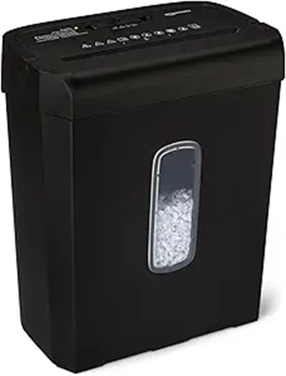 Amazon Basics Cross-Cut Paper Shredder 6-Sheet Capacity