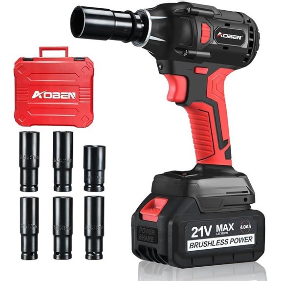 AOBEN 21V Cordless Impact Wrench with 4.0Ah Battery