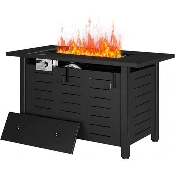 Aoxun 41 Propane Fire Pit with Lava Rocks