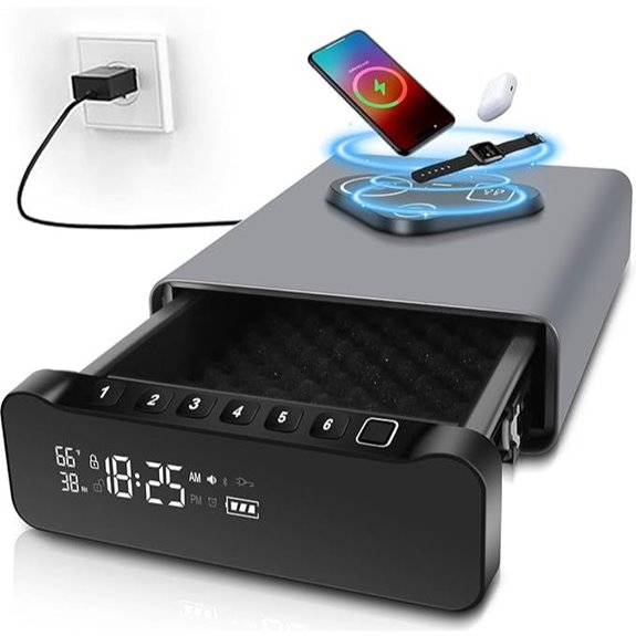 FTOP Biometric Gun Safe with Wireless Charging and Alarm