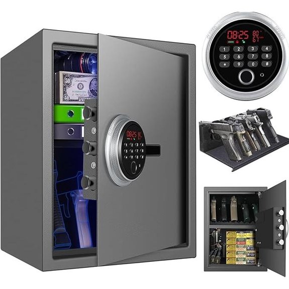 Smart Security Steel Lock Box with Biometric Screen