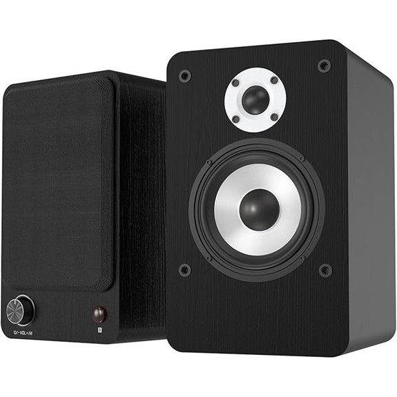 LONPOO Bluetooth Bookshelf Speakers with Tweeter and Aluminum