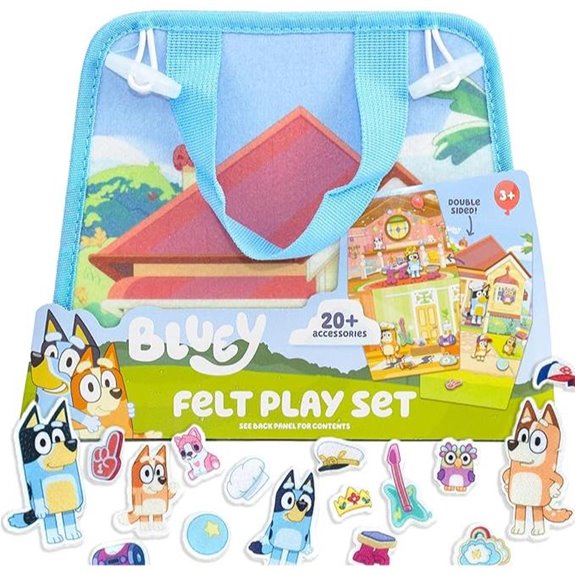 Bluey Felt Playhouse with Characters & Travel Accessories