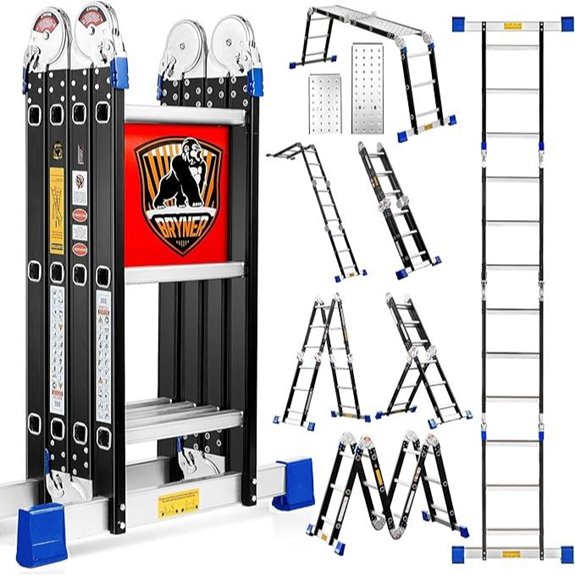 Bryner 12ft Multi-Purpose Aluminum Folding Ladder