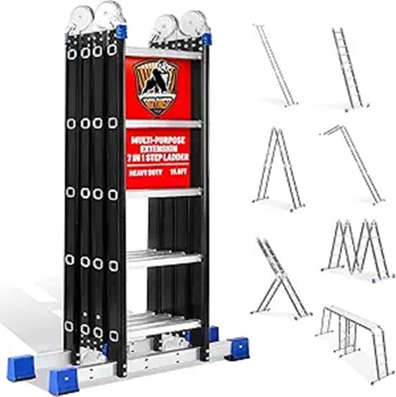 Bryner 19.6ft 7-in-1 Telescoping Aluminum Ladder