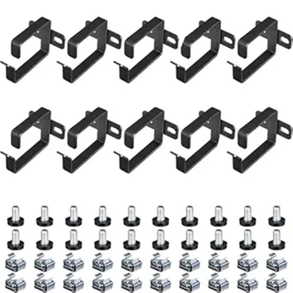 kwmobile Rack Cable Management D-Ring Hooks (10 Pack)