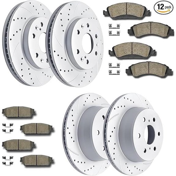 Brake Rotor and Pad Kit for Cadillac and Chevy