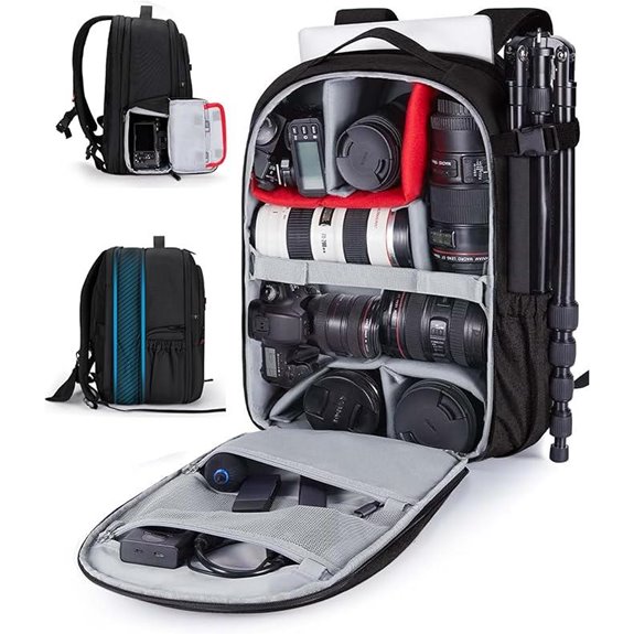 camera backpack with rain cover