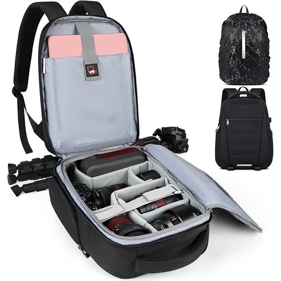 SDYSM Camera Backpack with Rain Cover and Large Capacity