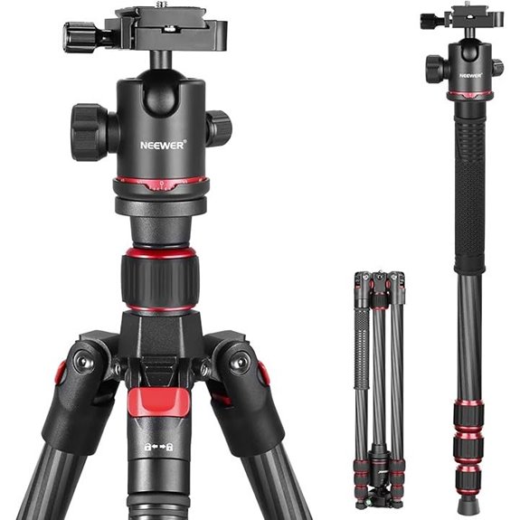 NEEWER 66 Carbon Fiber Tripod with Panorama Head