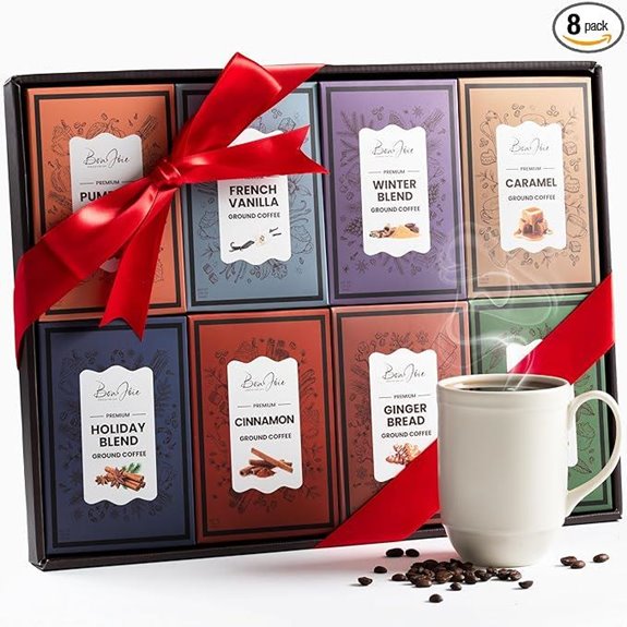 Coffee Lovers Gift Set with Ground Coffee Sampler