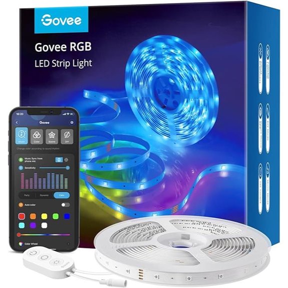 Govee RGB LED Strip Lights with App & Music Sync
