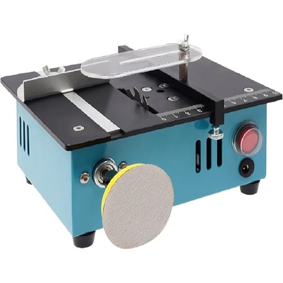 Mini Dual Motor Portable Table Saw with Adjustable Angle