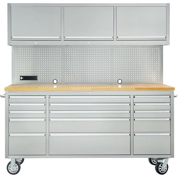 CT Copper Tailor 72-Inch Rolling Tool Chest with Power Strip