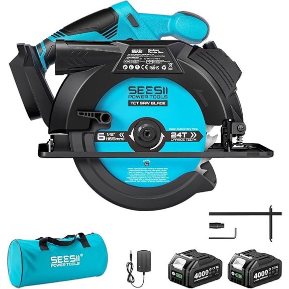 Seesii Cordless Circular Saw with Battery and Laser
