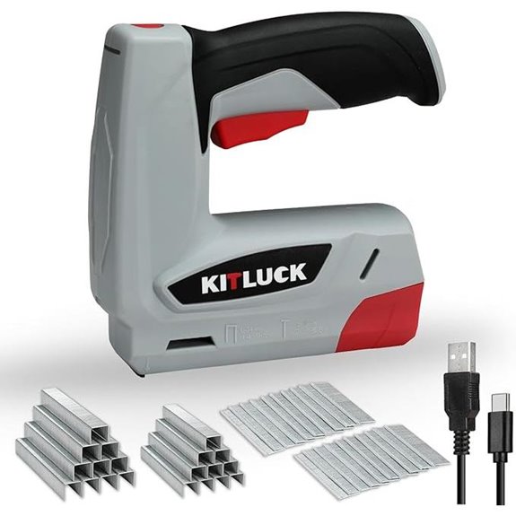 KITLUCK Cordless Electric Staple Gun with Staples and Nails