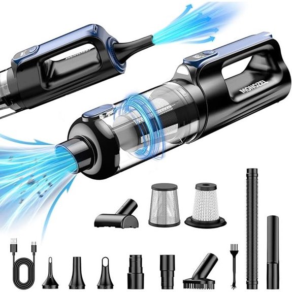 Cordless Car Vacuum & Air Duster with LED