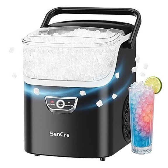 Nugget Ice Maker Countertop with Handle 40lbs/Day
