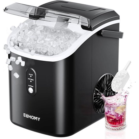EUHOMY Countertop Nugget Ice Maker with Handle