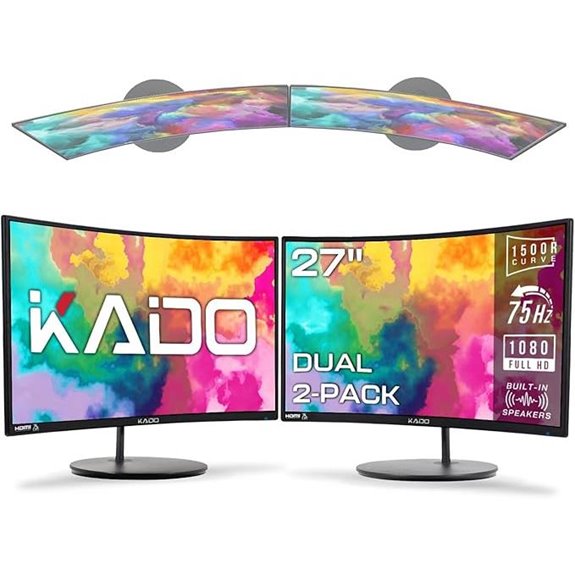 Kado 27 Curved Dual Monitor Set with HDMI