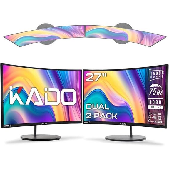 Kado 27 Curved Dual Monitor Set with Speakers