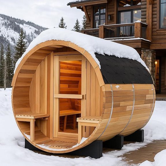 Custom Outdoor Sauna Rooms with Custom Options