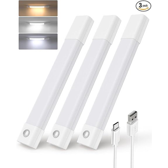 EZVALO 3-Pack 7” Dimmable Motion Sensor Closet Lights