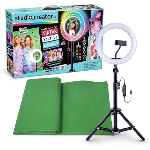 Canal Toys DIY Ring Light with Green Screen Kit