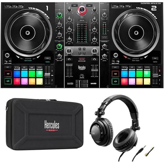 Hercules DJControl Inpulse 500 Controller & Headphone Bundle