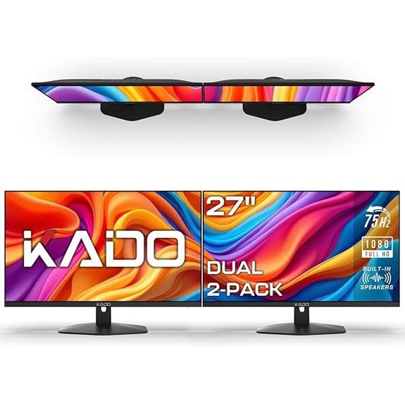 Kado Dual 27 Monitor Set with HDMI & Speakers