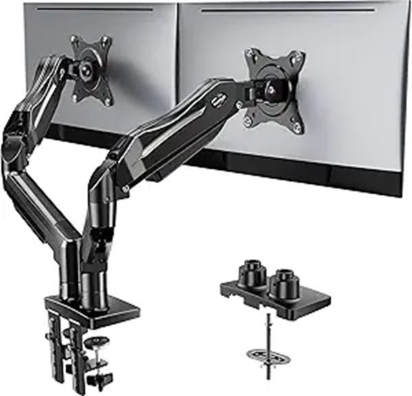 HUANUO Dual Adjustable Monitor Desk Mount