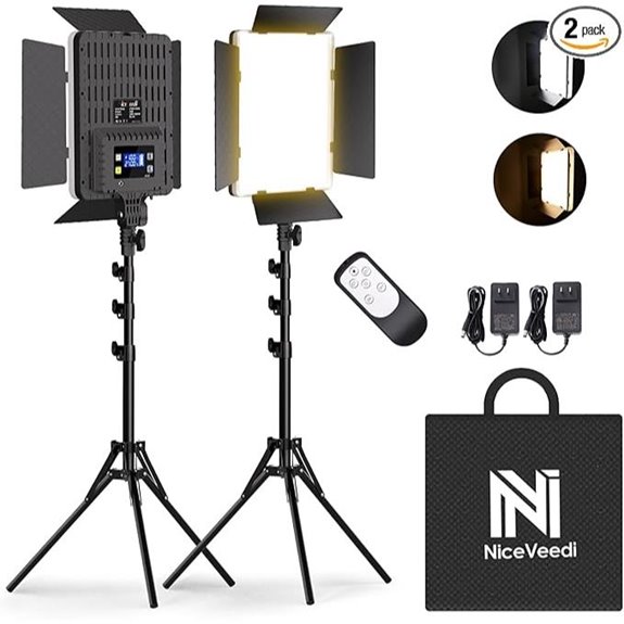 NiceVeedi 2-Pack Bi-Color Photography Lighting Kit