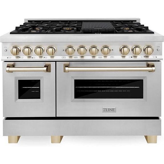 ZLINE Autograph 48-Inch Dual Fuel Range with Ovens