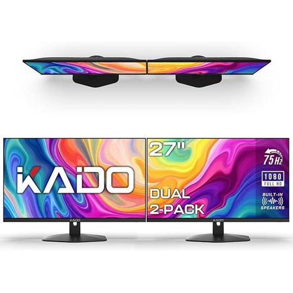 Kado Dual 27 Monitors with HDMI and Speakers