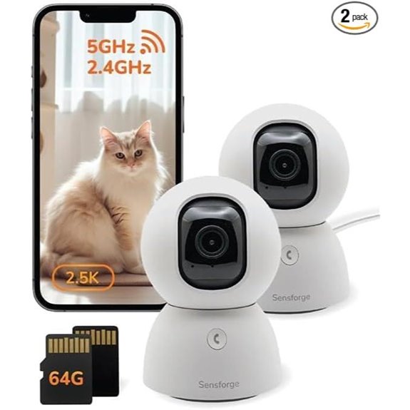 Sensforge 2-Pack 2.5K Indoor Pan-Tilt Security Cameras