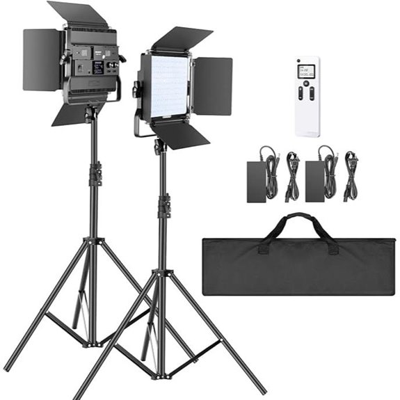 Neewer 2-Pack 2.4G LED Video Light Kit with Stand