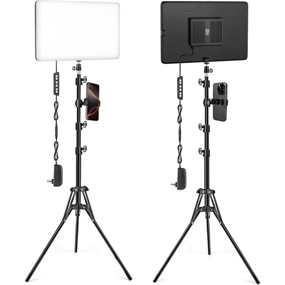 2-Pack Dimmable LED Video Light Kit with Tripod