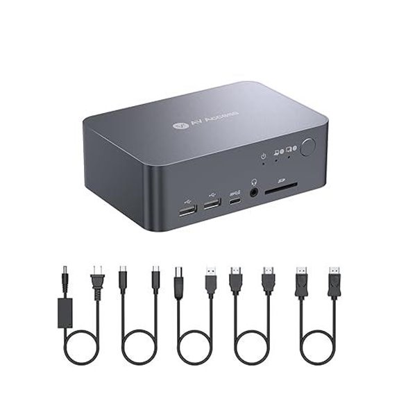 AV Access Dual Monitor KVM Switch with USB-C