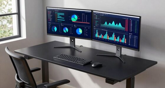 dual monitor standing desks