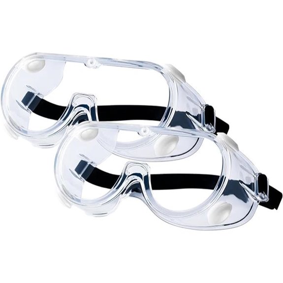 2-Pack Anti-Fog Safety Goggles for Lab and Industrial Use