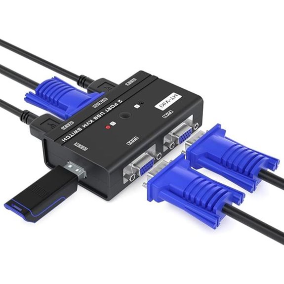 MT-VIKI 2-Port USB VGA KVM Switch with Cables