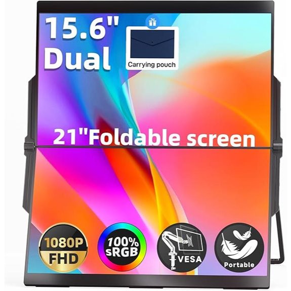 Ingnok 15.6 Dual Portable FHD Monitors with HDMI