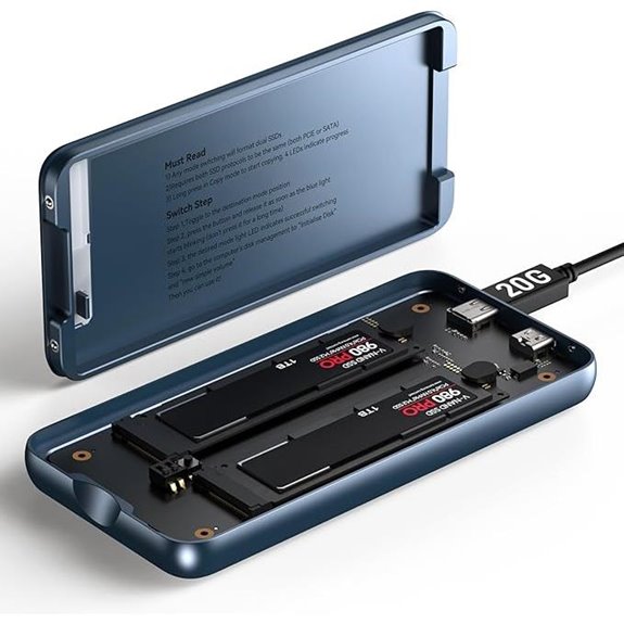 Dual Bay RAID SSD Enclosure with Clone & RAID Modes