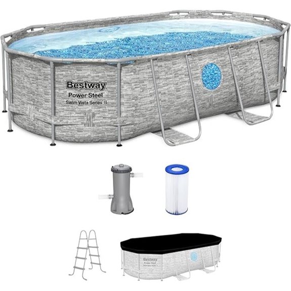 Bestway Power Steel Swimming Pool Set with Filter