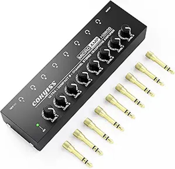 COKYISS 8-Channel Headphone Amplifier with Adapters