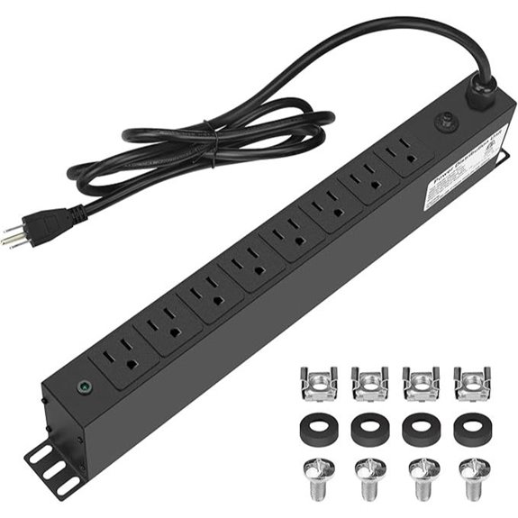 8 Outlet PDU Power Strip with Surge Protector