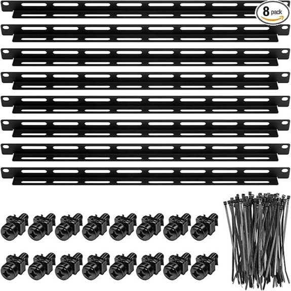 Zonon 8 Pack 1U Server Rack Cable Management Kit