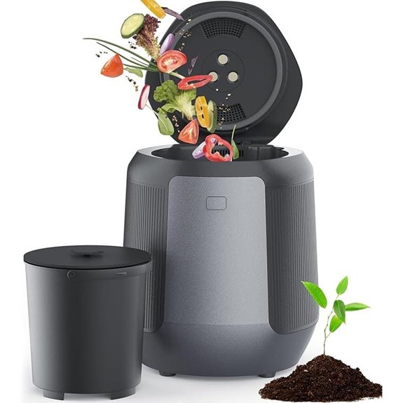 Electric Kitchen Composter with Charcoal Filter and Easy Cleanup