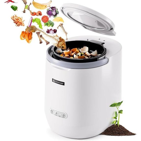 AMZCHEF Electric Kitchen Compost Bin Auto-Clean 4L