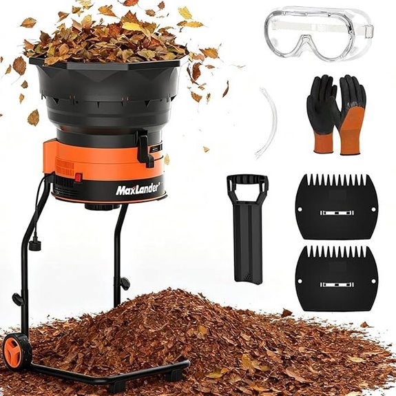 MAXLANDER Electric Leaf Mulcher & Chipper with Accessories